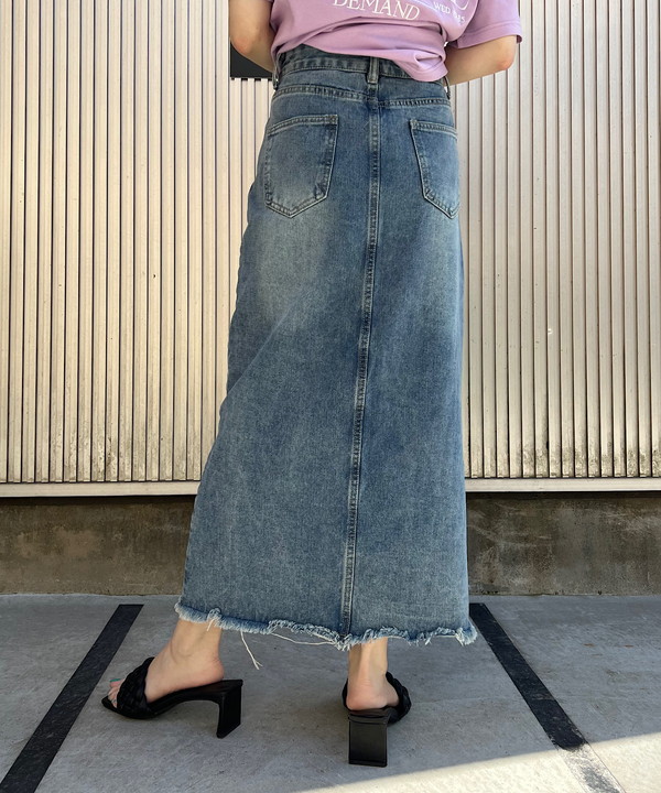 Broken slit denim skirt｜【公式】ROGER AND RAW通販サイト