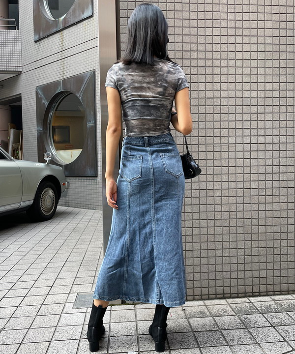 Flare denim long skirt｜【公式】ROGER AND RAW通販サイト